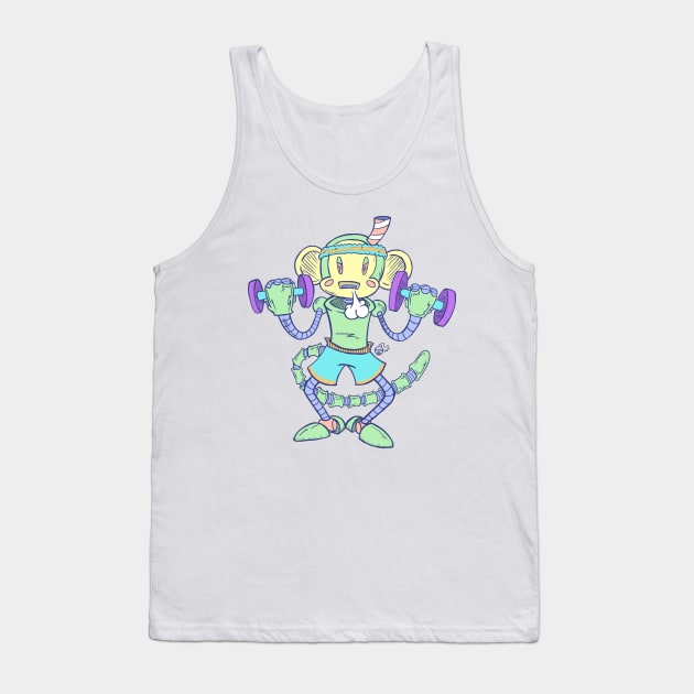 Monkey - Bot Pump Up Tank Top by JbombCreative